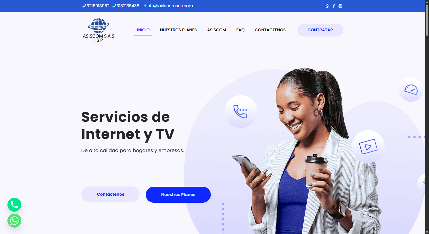 Asiscom SAS - Proyecto web desarrollado